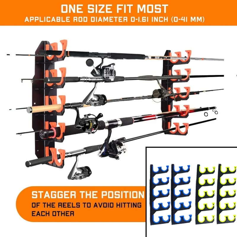 Fishing Rod Rack - Portacanne da pesca da parete per