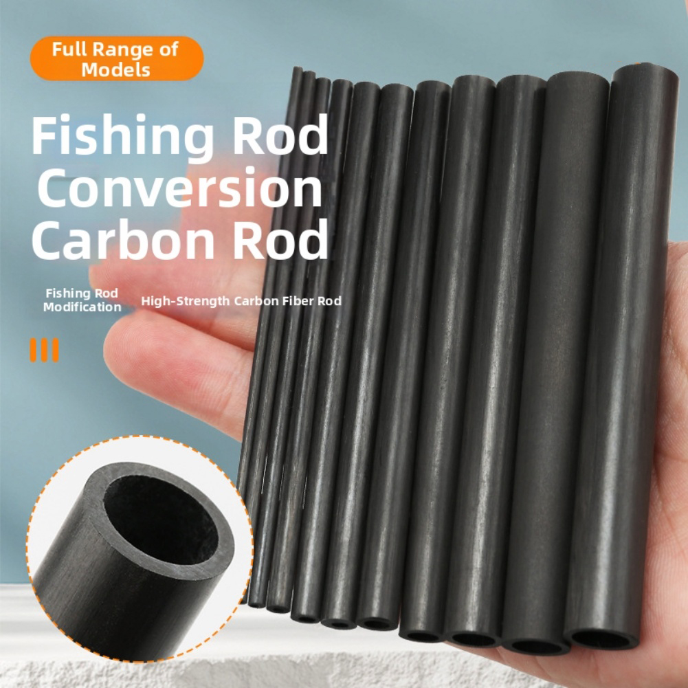 Fishing Rod Carbon Fiber - Tubo in Fibra di Carbonio Nero