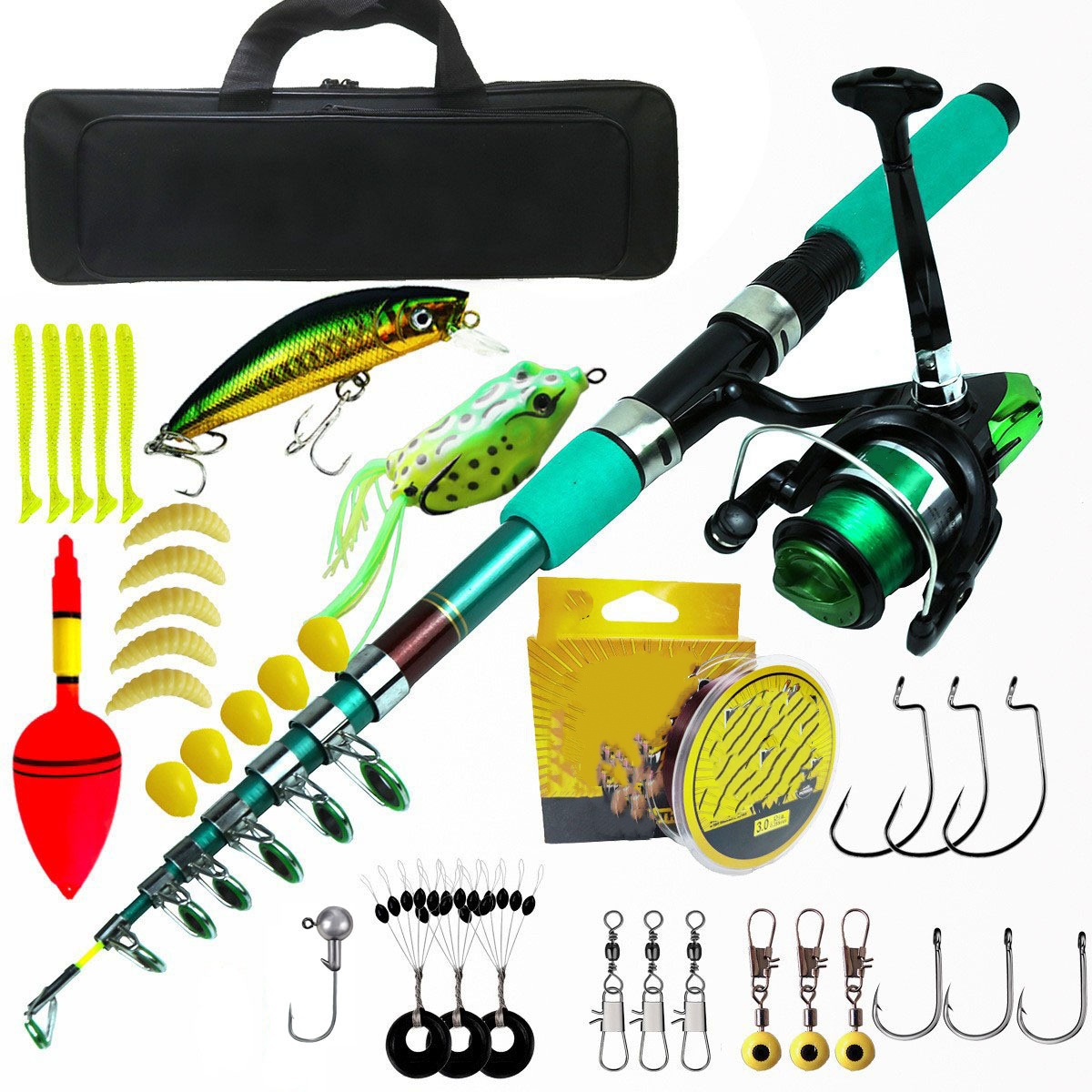 Fishing Rod Combo - Kit Canna da Pesca Telescopica Ultraleggera