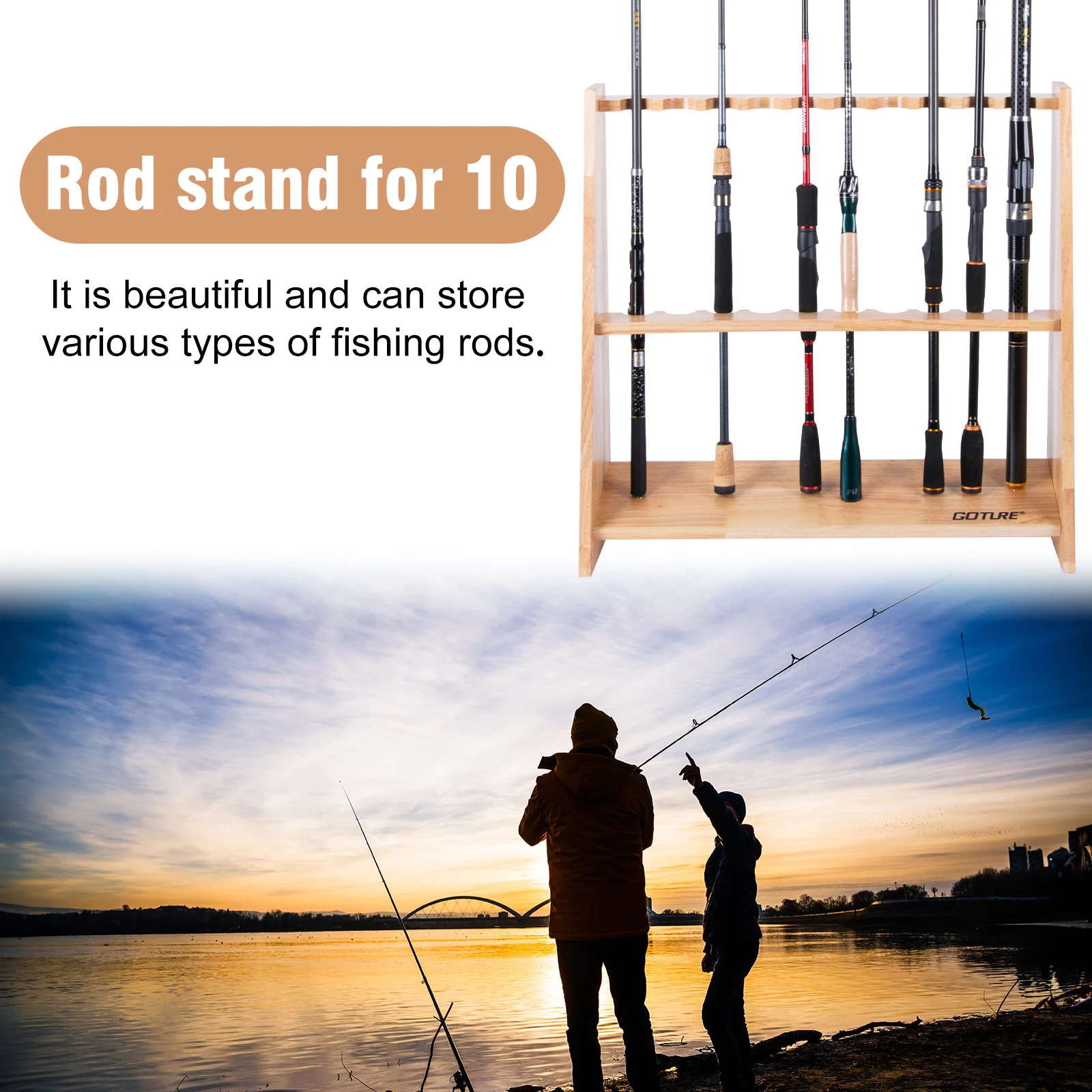 Portacanne da Pesca in Legno G - Fishing Rod Rack recensione e prezzo