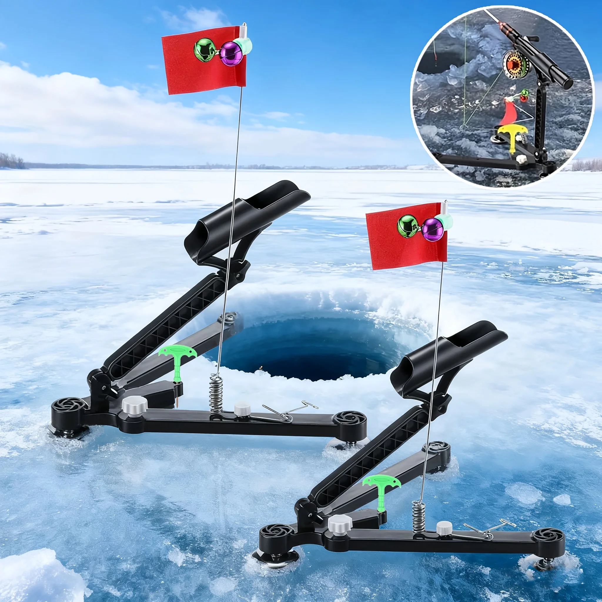 1 set di supporti per canne da - Fishing Rod Ice recensione e prezzo