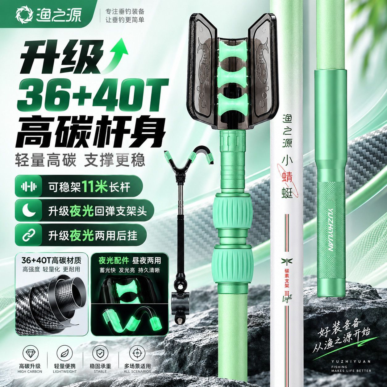 Yuzhiyuan Supporto per Canna d - Fishing Rod Carbon Fiber recensione e prezzo